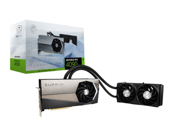 MSI nVidia GeForce RTX 4090 SUPRIM LIQUID X 24G Video card, 2640 MHZ PCI-E 4, GDDR6X, 3x DP1.4a, 1x HDMI 2.1