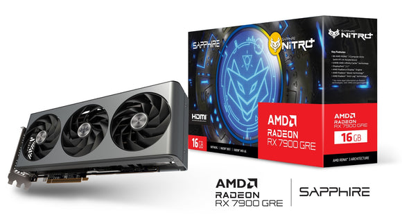 SAPPHIRE NITRO+ AMD RADEON™ RX 7900 GRE GAMING OC 16GB GDDR6, 2xHDMI, 2xDP, TBP 295W, Boost 2391MHz  (11325-02-20G)